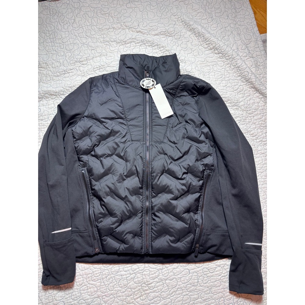 CALIA Womens Cold Dash Run Jacket Pure Black Quilted Thermal Size Large